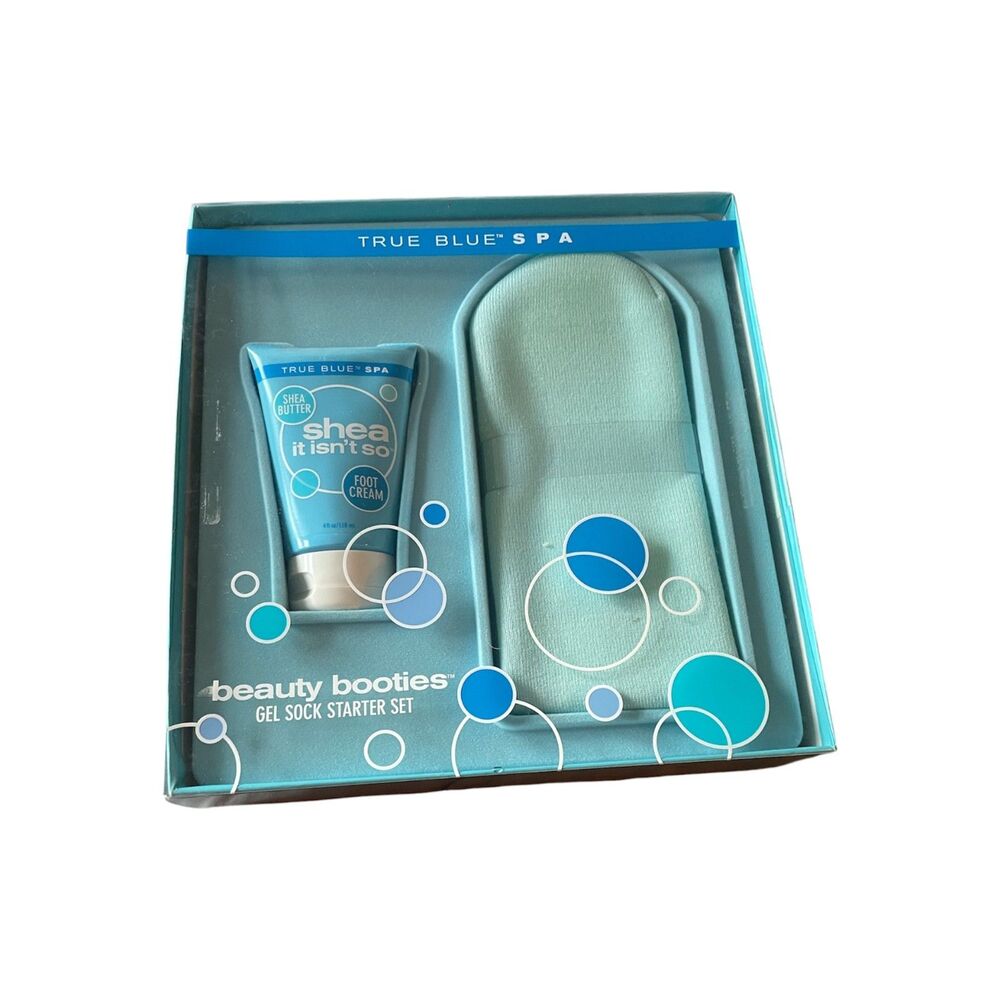NIB Bath & Body Works True Blue Spa Shea It Ain't So Foot Cream/Gel Sock Set